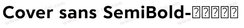Cover sans SemiBold字体转换